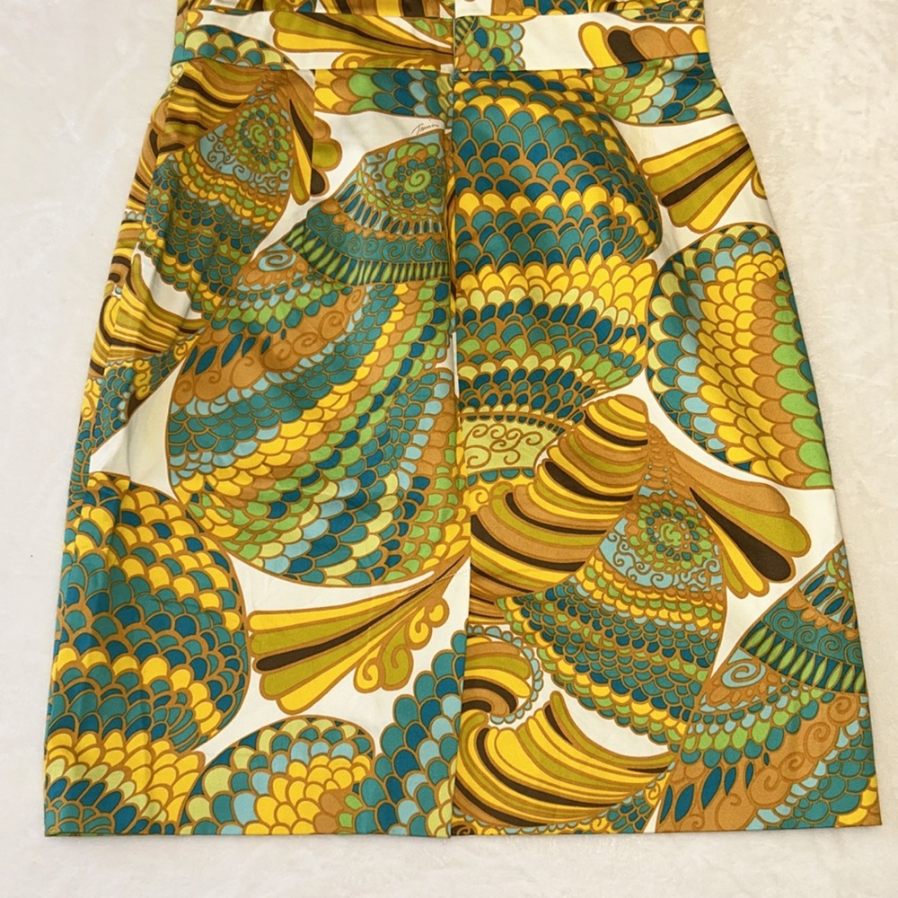 Banana Republic Strapless Tropical Print Sheath Dress in Yellow & Green - Picture 4 of 9